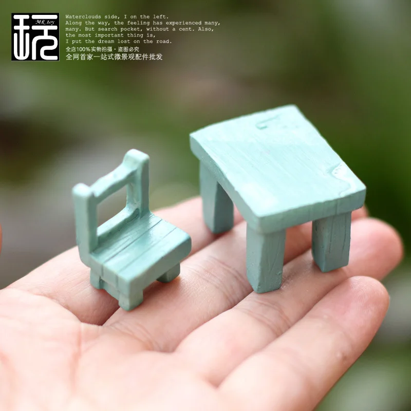 Zakka Resin Chairs Tables Desk Stool Model Mini Fairy Garden Miniatures Diy Doll House/ Succulents/ Micro Landscape Decoration Zakka Resin Chairs Tables Desk Stool Model Mini Fairy Garden Miniatures Diy Doll House/ Succulents/ Micro Landscape Decoration