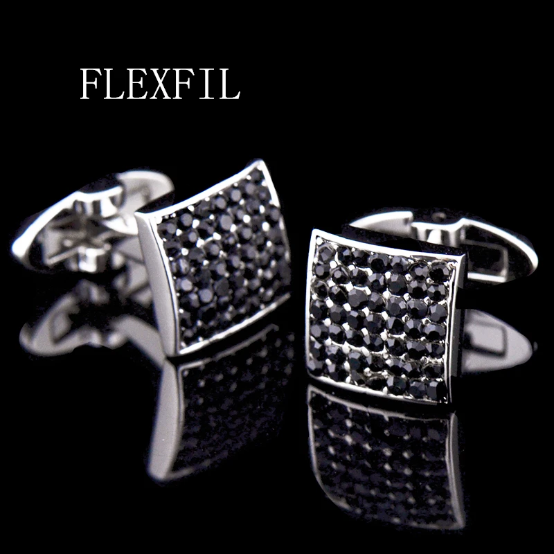 

Luxury shirt HOT cufflink for mens Brand cuff button Gypsophila Crystal cuff link Gold High Quality gemelos abotoaduras Jewelry