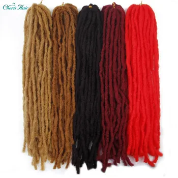 

Synthetic Dread locks Soft Hair Black Red Brown Golden Hair Twist Braids Crochet Braiding Hair Extension Hair Pieces