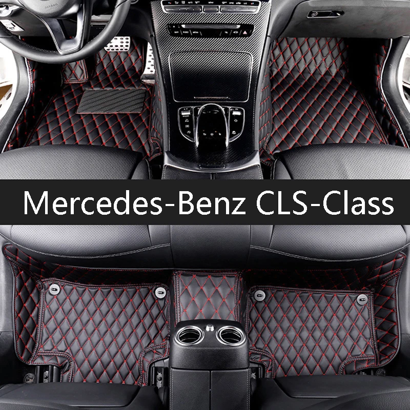 

lsrtw2017 fiber leather car interior floor mat for mercedes benz cls300 cls350 2018 2019 2020 c257