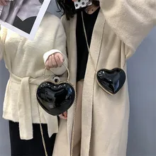 TOYOOSKY Heart Shaped Diamonds Women Handbags Chain Shoulder Bag Purse Day Clutches Crossbody Evening Bags For Party Wedding TOYOOSKY Heart Shaped Diamonds Women Handbags Chain Shoulder Bag Purse Day Clutches Crossbody Evening Bags For Party Wedding