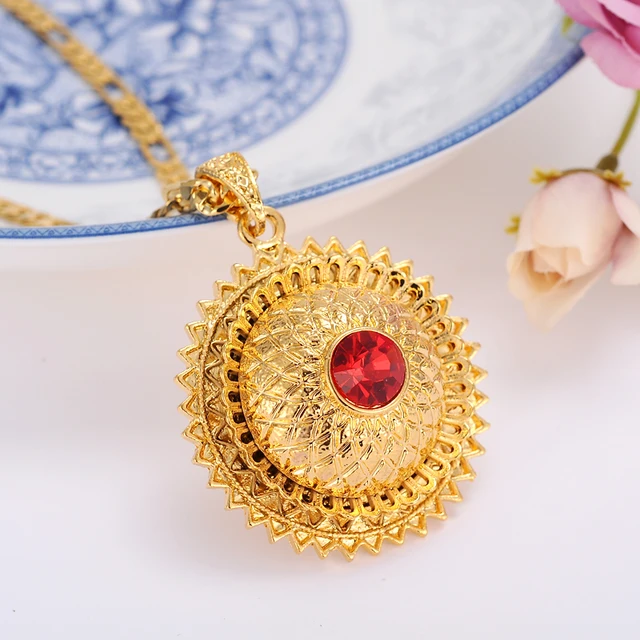 Bangrui crystal supremacy God gold color ghana pendant necklace women