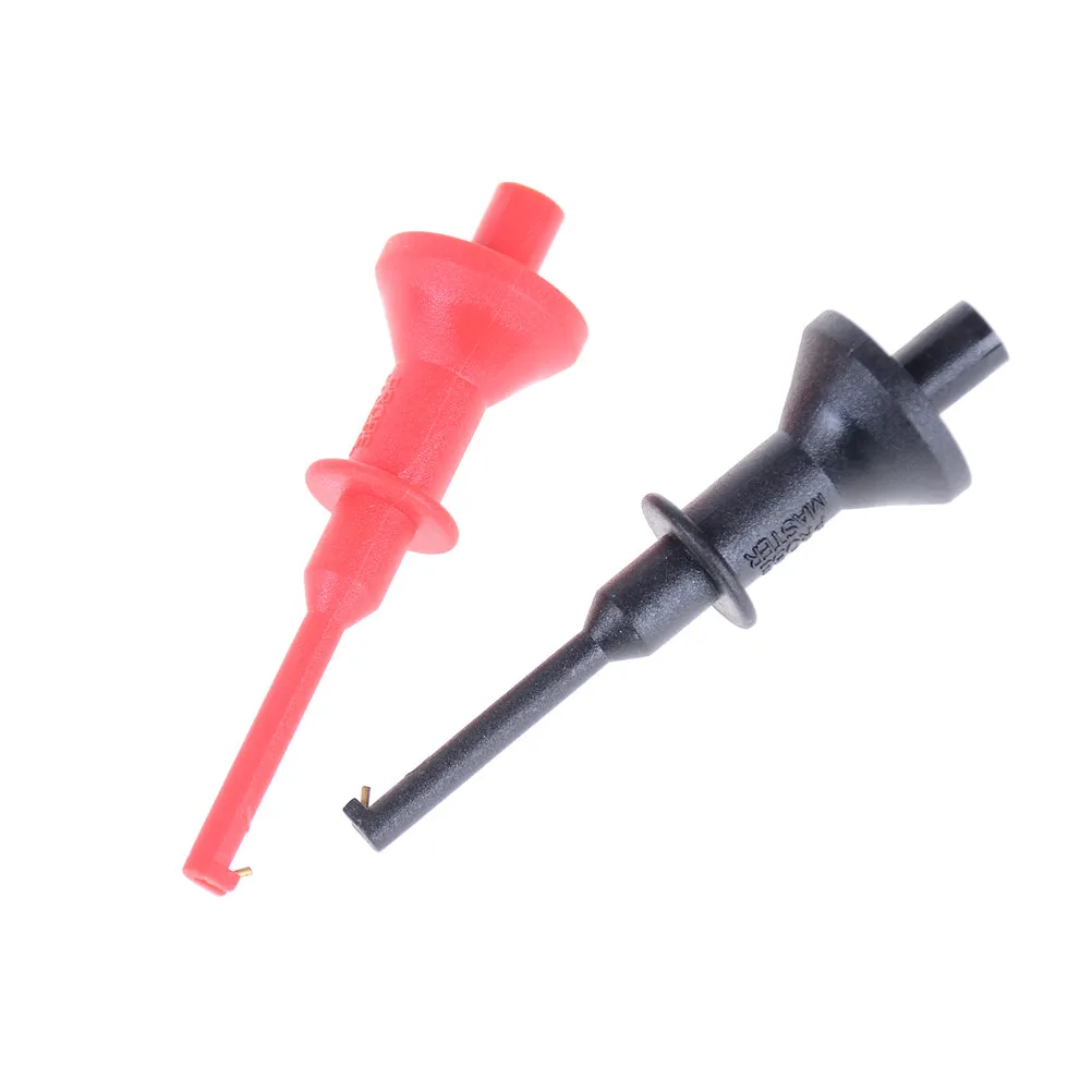 2pcs Plug-in Test Hook Clip Multimeters Test Lead Extension Hook Probe Testing Clip Aperture Direct