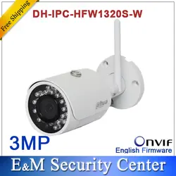 Оригинальный dahua английский verison IPC-HFW1320S-W CCTV IP пуля камера 3MP HD 1080 P с wifi камерой