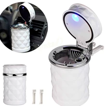 Универсальный светодиодный сигары автомобильные пепельница чашки для VW Гольф для Audi A4 сигареты автомобиля пепельница держатель автомобиля вентиляционное отверстие крепление