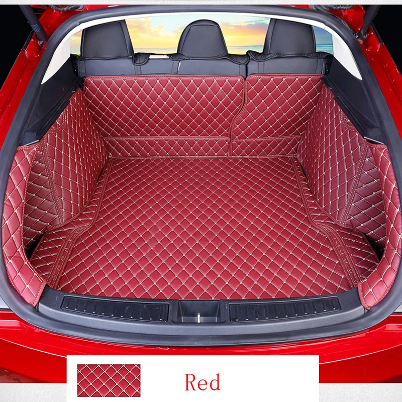 Red Colour Full Surround Waterproof Non Slip Rear Trunk Boot Liner 