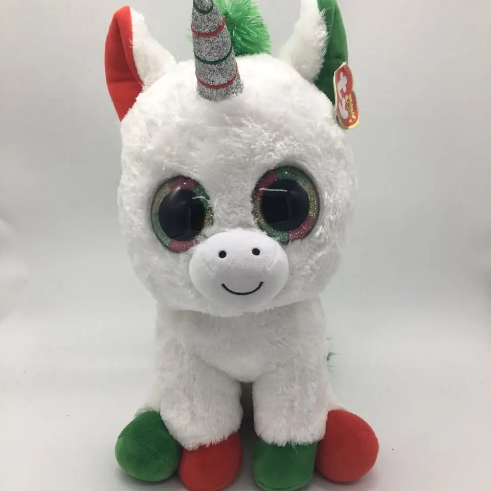 TY BEANIE BOOS collection 1PC 40CM roscoe dog slick fox hennie rooster unicorn coconut monkey rufus dog fantasia unicorn
