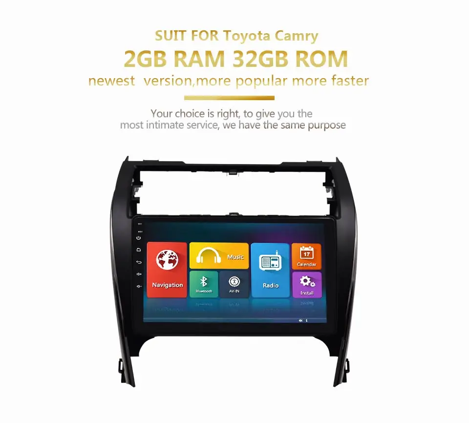 Top KiriNavi 2 din 10.1" Touch Screen Android Car Radio For Toyota Camry 2012-2014 Multimedia GPS Navigation MP3 Bluetooth 2