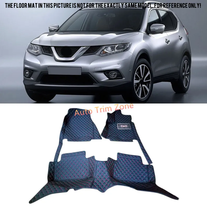 Interior Black Leather Floor Mats & Carpets For Nissan X Trail / Rogue
