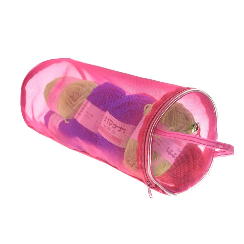 2 Size Yarn Case Yarn Storage Baskets Knitting Yarn Round Plastic Bags