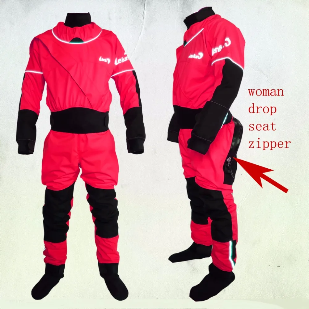 2018 lenfun front enter WOMAN kayak dry suits WITH DROPSEAT zipper