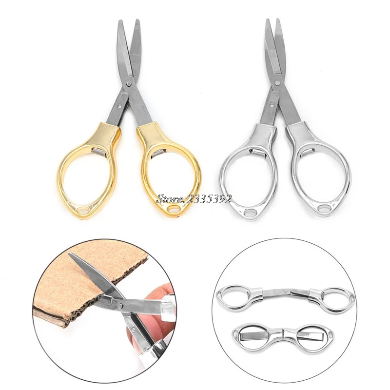 

Mini Folding Stainless Steel Scissors Keychain Fishing Scissor Cutter Camping
