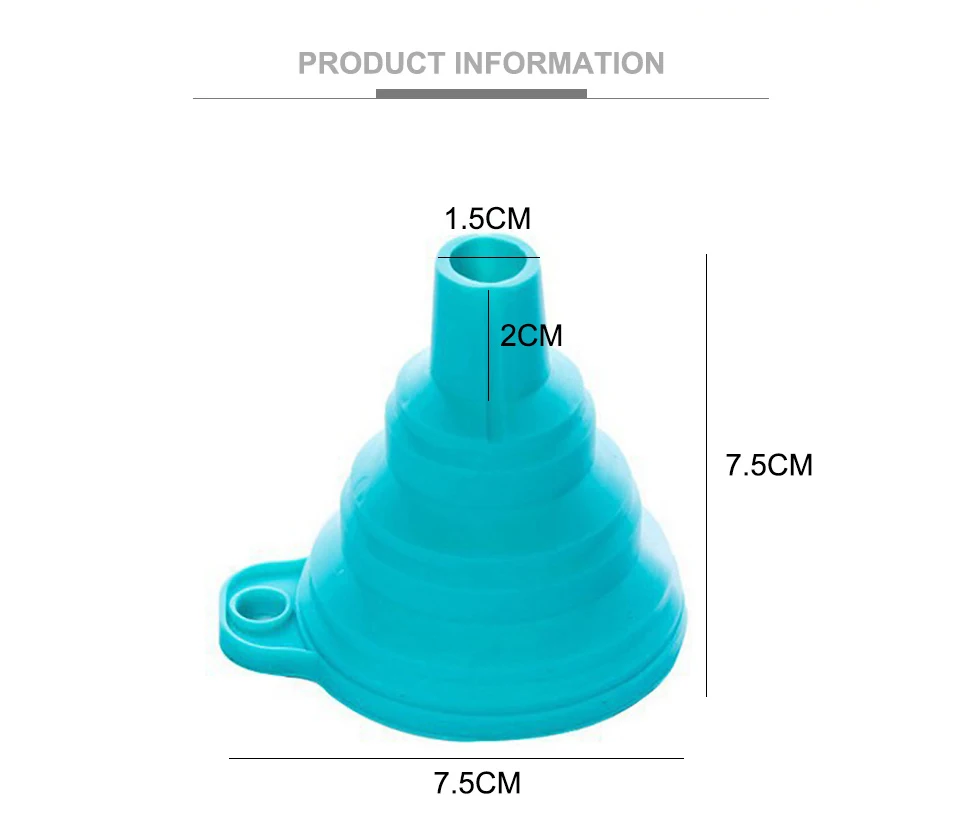 Переносной мини силиконовые складывающиеся воронки складной стиль телескопическая Воронка Хоппер кухонные инструменты для приготовления пищи