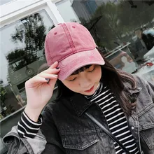 Baseball Cap Frayed Washed Style baseball cap flat hat outdoor sports cap sun protection solid color