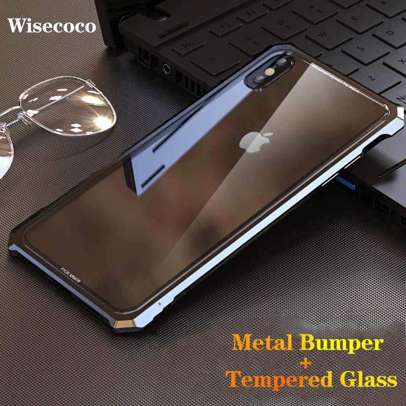 Роскошный металлический корпус чехол для Iphone Xs Max Xr X S 10 Plus защитная жесткая
