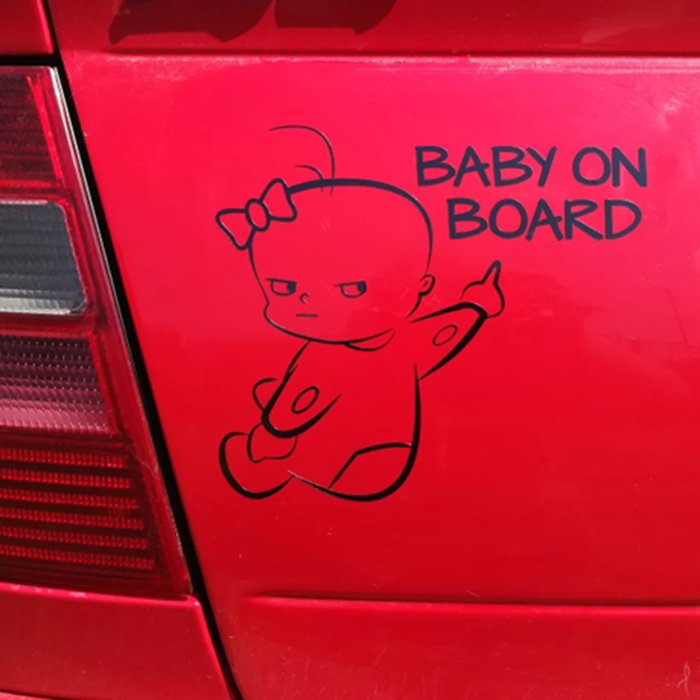 

"Baby on Board" Funny Vinyl Car warning stickers Decal Light Reflection Art Sticker Personalized Wall Stickers Home Furnishings