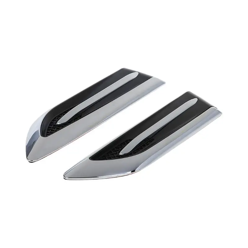 

1 Pair Shark Gills Car Decorated 3D Vent Air Flow Fender Sticker Decal Automobile Engine Cover Side Stickers