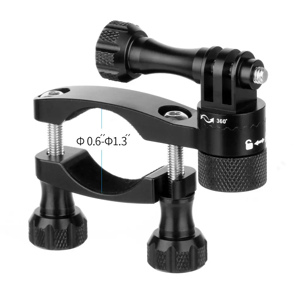 

Aluminum 360 Rotation Bike Motorcycle MTB Bicycle Extender Holder Lamp Cycling Handlebar Flashlight Holder 15-35mm Clip Tube