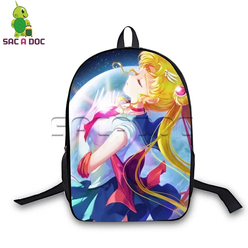 Anime Sailor Moon Crystal Backpack for Girls Children School Bags Luna
