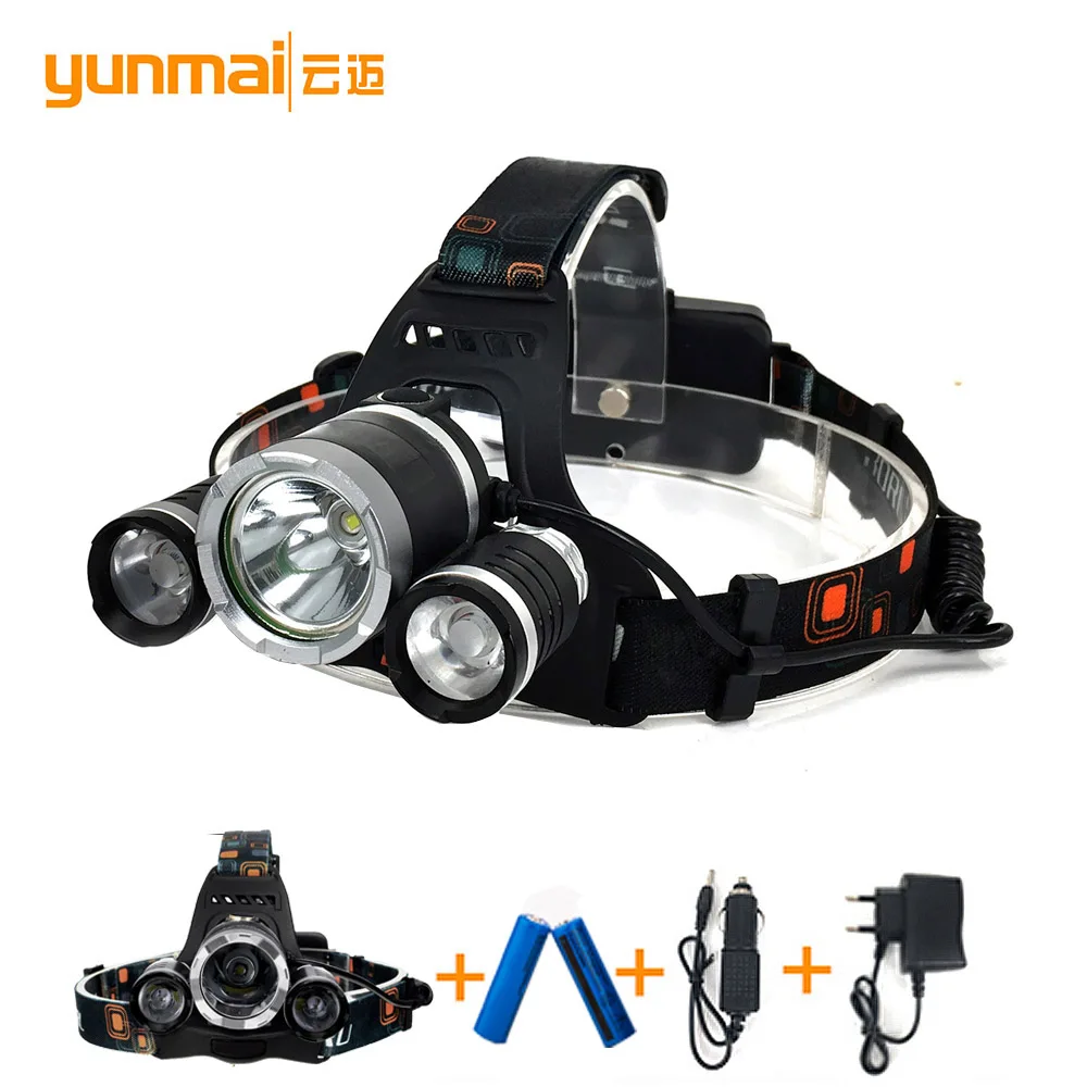 

Super Bright LED Headlamp 5000LM XML-T6 LED Headlight 18650 flashlight head light led lamp lampe frontale