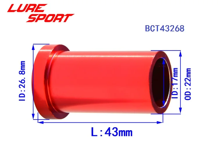 LURESPORT 5 шт. алюминиевые стыковые колбы с крышками с шаговым намоткой Chek BCT стержень строительный компонент ремонт Удочка DIY аксессуар