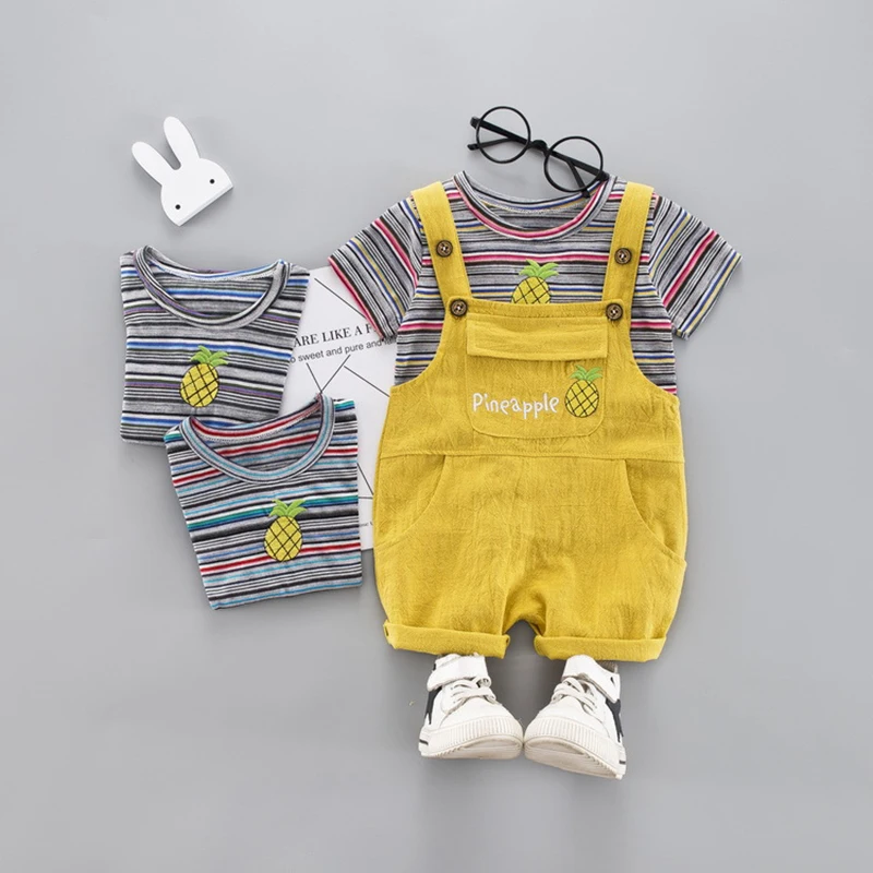 

2019 Summer Baby Boy Clothes Set Children Clothing Sets Baby Products Tops+Shorts 2PCS Tracksuit Kids Clothes Boys Clothing