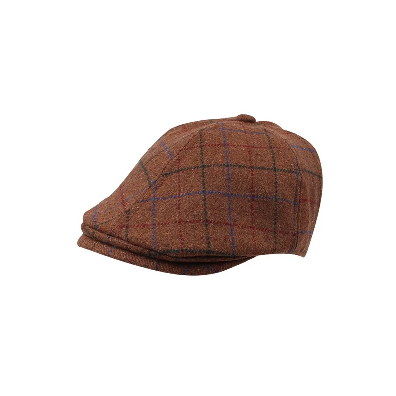 Casual Plaid Baby Beret Hat Classic Handsom Toddler Boys Caps Fashion Kids Beret Hat For Boys Spring Autumn Baby Boys Clothing (10)