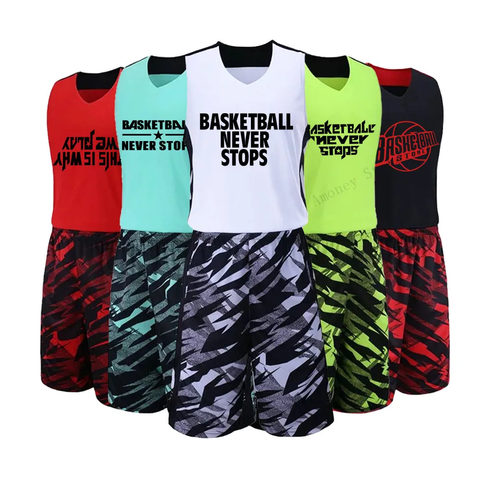 Adsmoney top quality cheap custom basketball jerseys men polyester camouflage running basketball