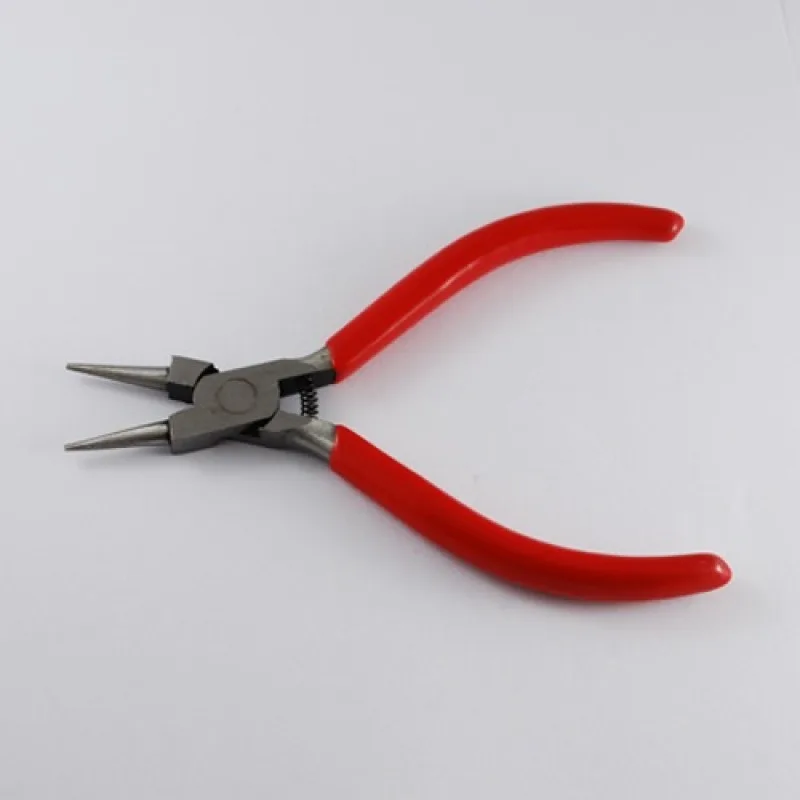 

Carbon Steel Jewelry Pliers Round Nose Pliers Gunmetal Polishing Jewelry Making Tools 135x85x10mm
