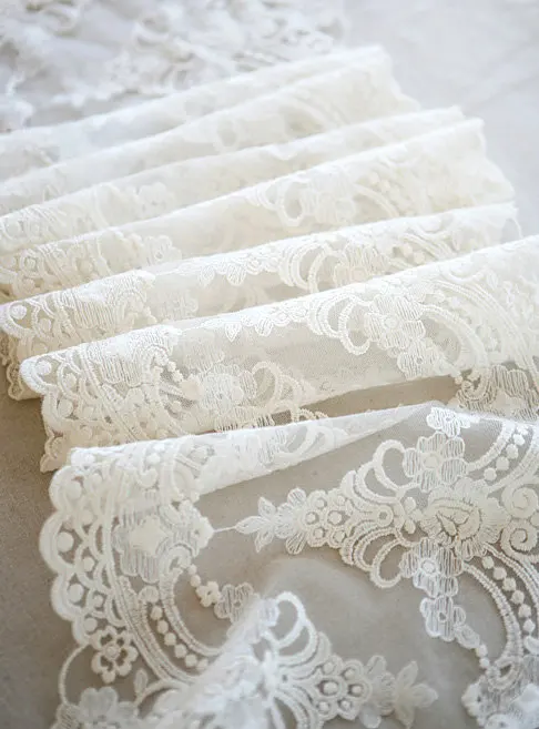 off white vintage embroidered lace embroidered gauze lace fabric antique wedding table cloth