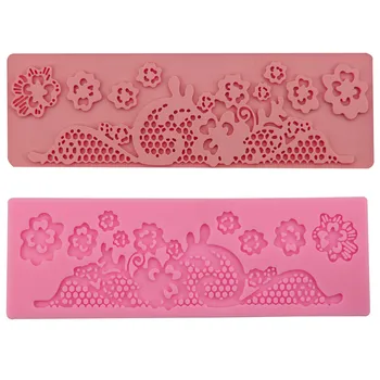 

Craft Flower totem Lace Silicone Fondant Soap 3D Cake Mold Cupcake Jelly Candy Chocolate Decoration Baking Tool Moulds FQ2321