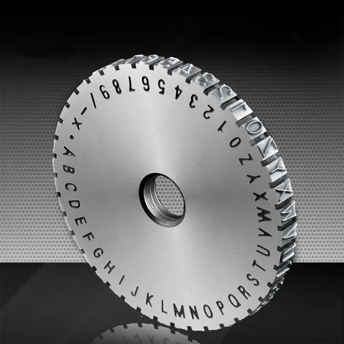 Character Plate Font Wheel Gear for Manual steel embossing machine