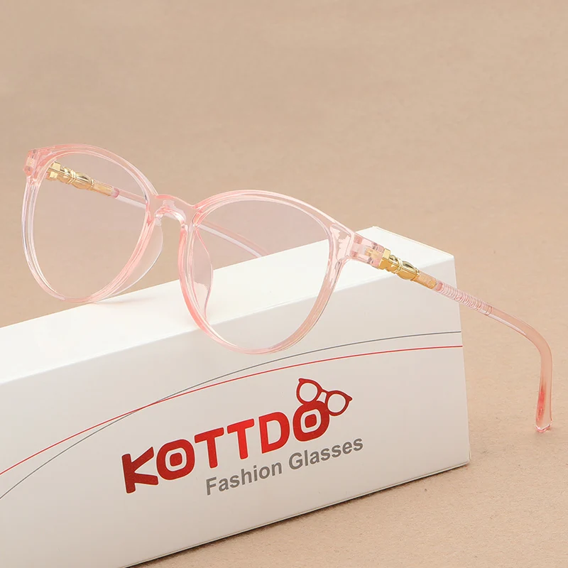 

KOTTDO 2019 Fashion Retro Glasses Frame Wild Glasses Frame Female Temperament Face Flat Mirror Light and Comfortable