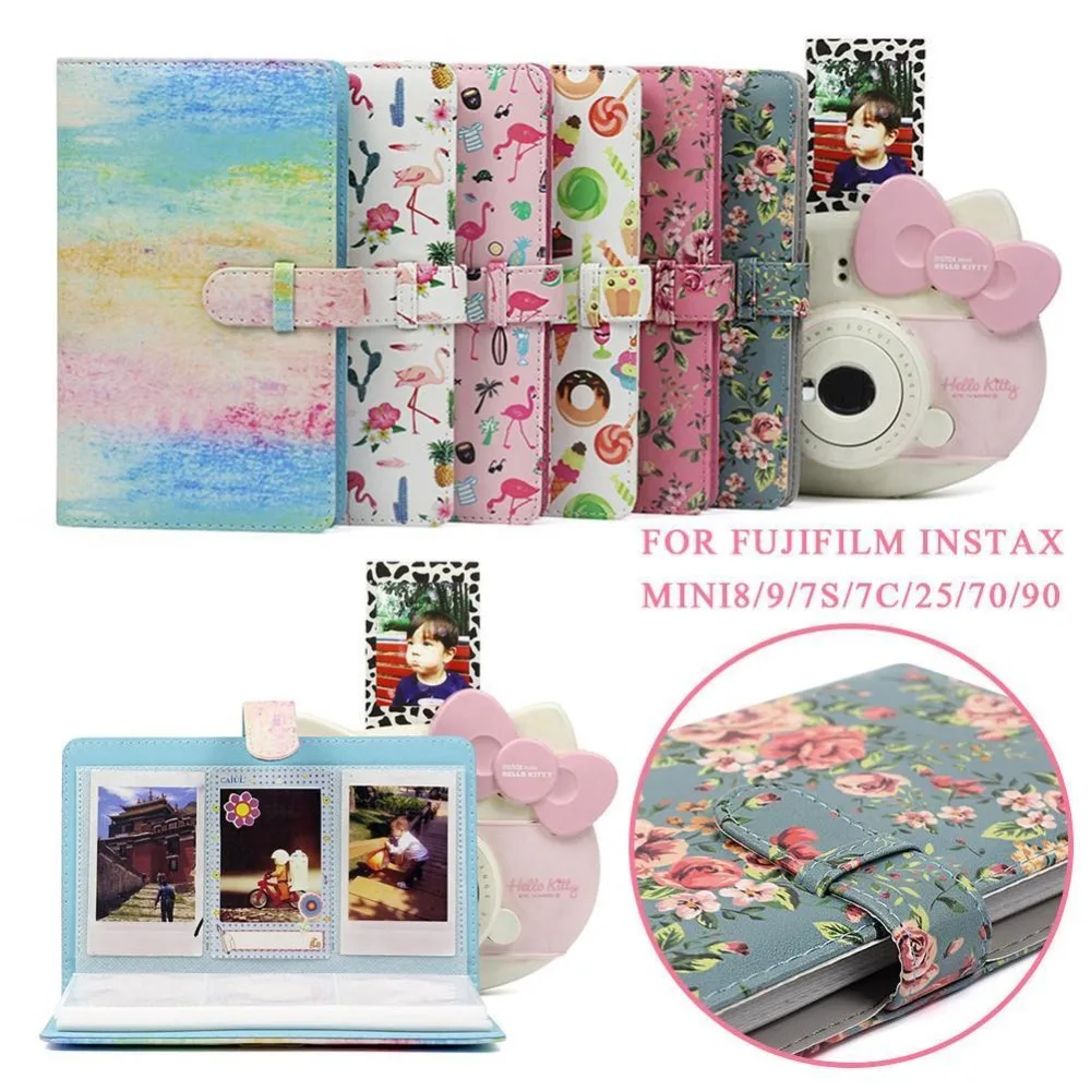 

96 Pockets PU Leather Instant Photo Album Picture Case for Fujifilm Instax Mini8/9/7s/7C/25/70/90 3 inch Mini Film Photo Album