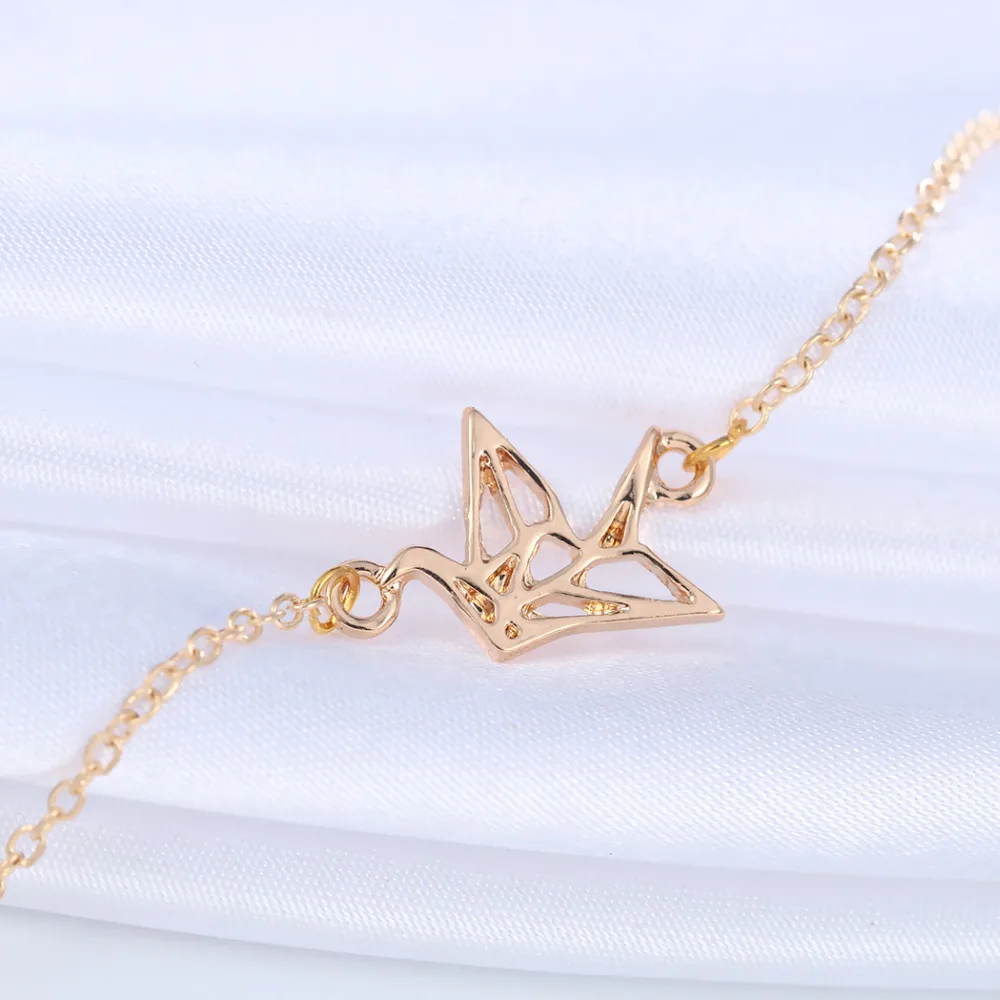 Cxwind женский Журавлик оригами браслеты и браслеты модный браслет с подвеской в виде птицы геометрический животный браслет ювелирные изделия