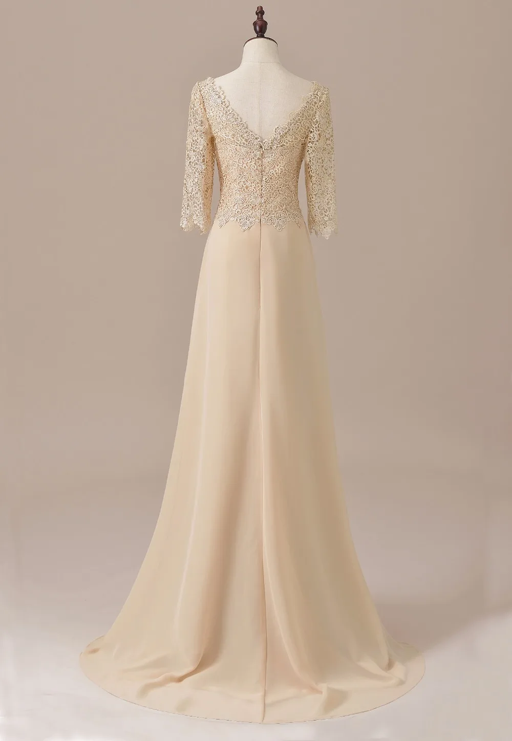 champagne mother of the bride long dresses