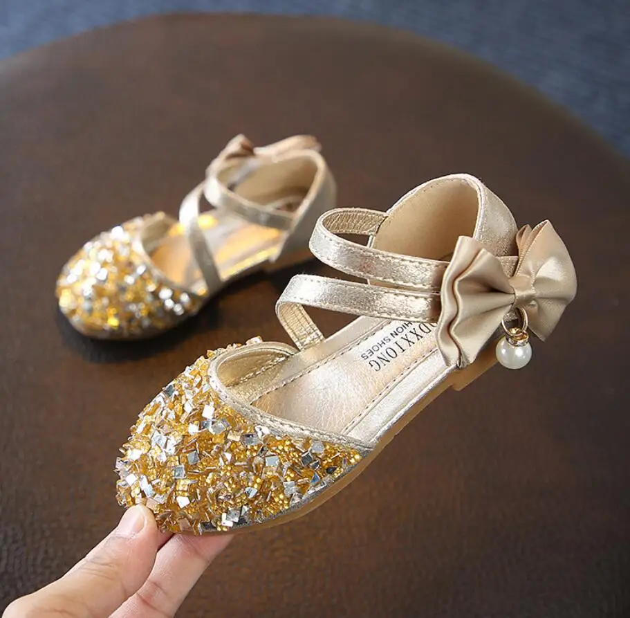 

Spring Princess Sport Shoes Girls Cutout Child Shoes Female Perfomance Shoes Kids Fashion Sneakers Leather Baby Dance Shoes