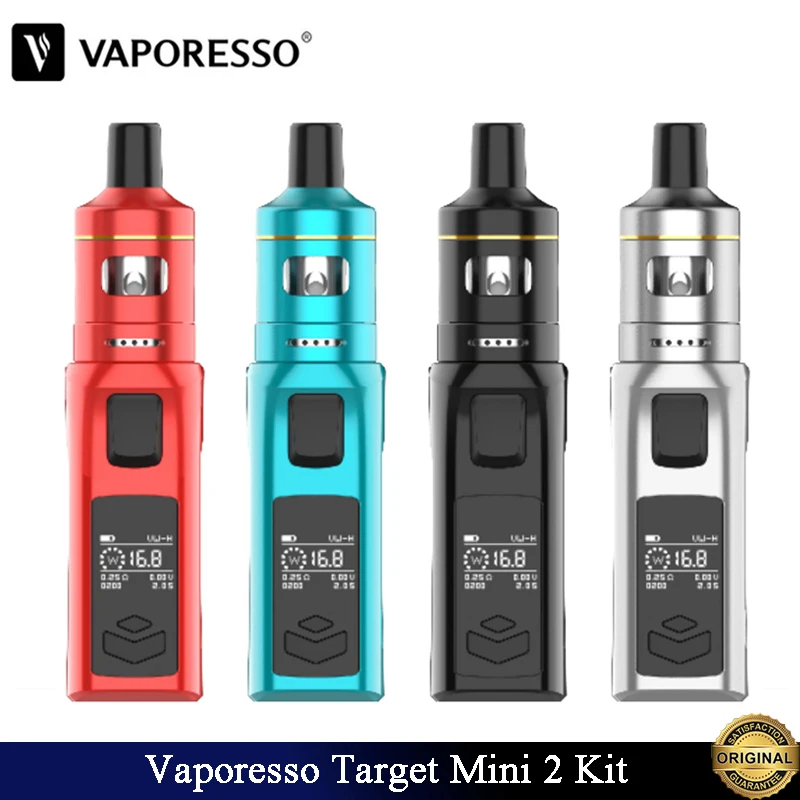 

Original Vaporesso Target Mini 2 Kit 2000mAh Built-in TARGET MINI II Box Mod Battery 50W Vape 2ml VM TANK 22 and EUC Coil Vapor