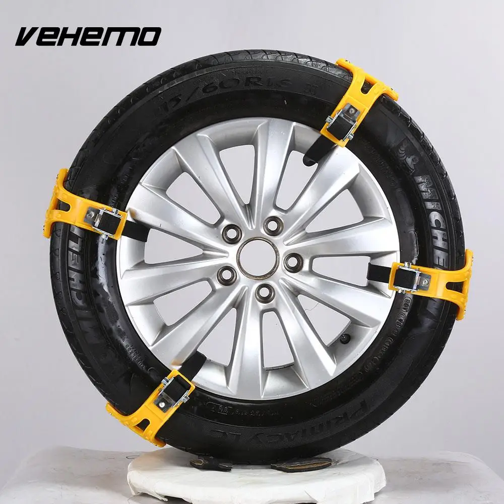 Vehemo Tpu Alloy With Wrench Tie Wheel Strap Snow Chain Non Slip Mud