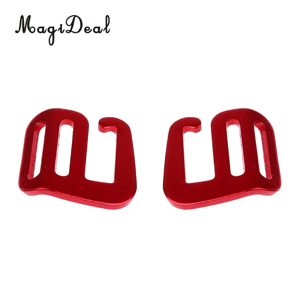 MagiDeal 4 Pcs 1 inch G Hook Outdoor Webbing Buckle for Backpack Strap 25mm Black Red