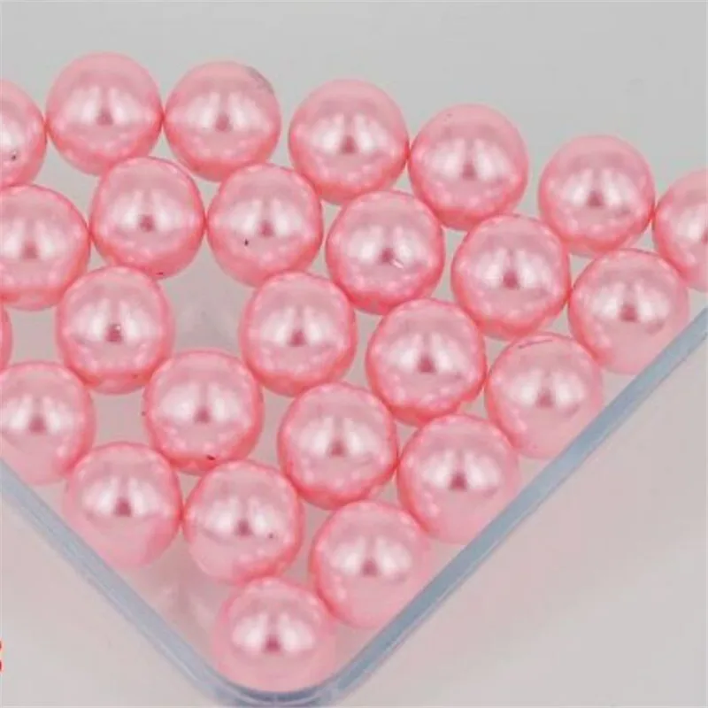 

Loose 1.5mm-18mm Pink Color No Holes Pearl Bead DIY Plastic Imitation Pearl Beads for Garment Hand Craft Art Decoration