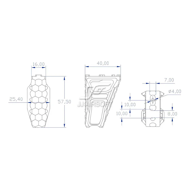 RSAC двунаправленный Foregrip ручной стоп для KeyMod& M-LOK MLOK CNC легкий(черный/красный/коричневый/серебристый