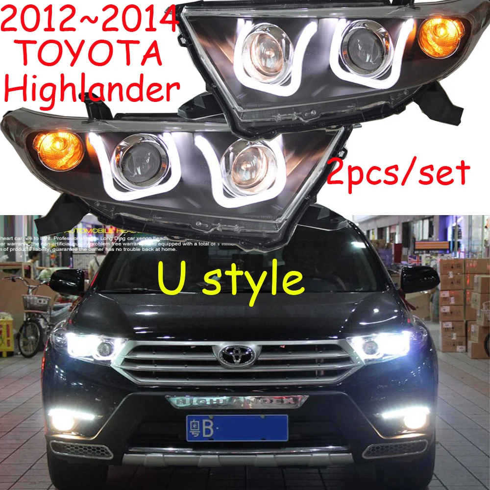 2012 2013 год 2 шт бампер лампа фара для фара Highlander HID лампа светодиодный задний фонарь DRL ходовые огни биксеноновый луч