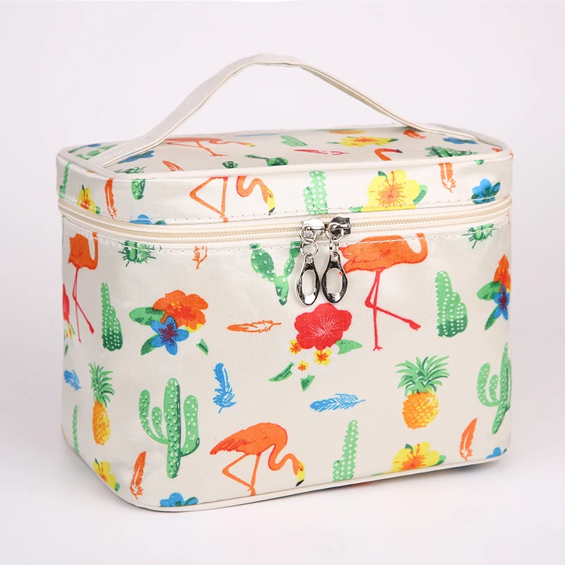 Cute Flamingo New women bag Nylon Waterproof Travel Toiletry Storage Bag Large Capacity Cosmetic bag HLN02