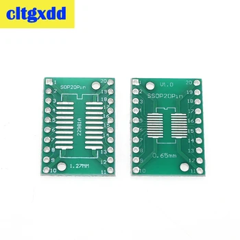 

cltgxdd 10pcs SOP20 SSOP20 TSSOP20 to DIP20 Pinboard SMD To DIP Adapter 0.65mm/1.27mm to 2.54mm DIP Pin PCB Converter Test Board
