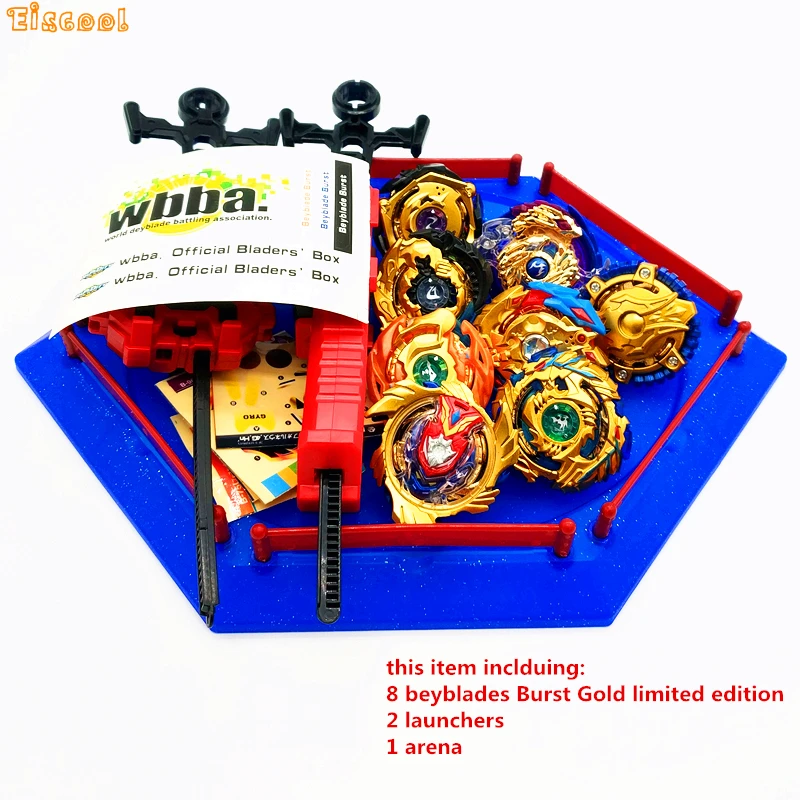 

Golden Beyblade Burst Toy With Launcher Starter and Arena Bayblade Metal Fusion God Spinning Top Bey Blade Toy Drop shipping b