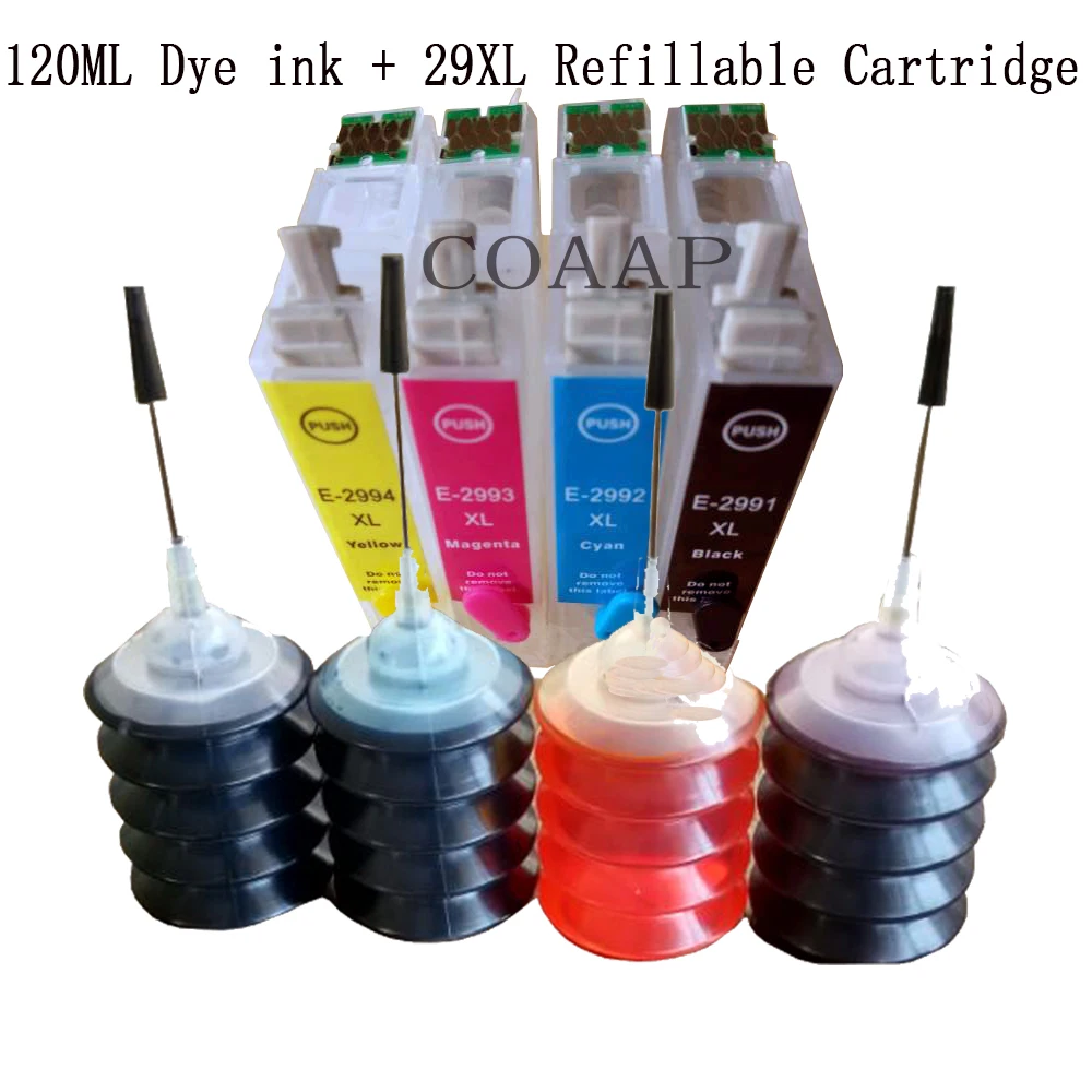 4pack T2991-T2994 Refillable ink cartridge for EPSON Expression Home XP 335 235 432 435 332 442 342 345 247 245 Printer 4pack T2991-T2994 Refillable ink cartridge for EPSON Expression Home XP 335 235 432 435 332 442 342 345 247 245 Printer