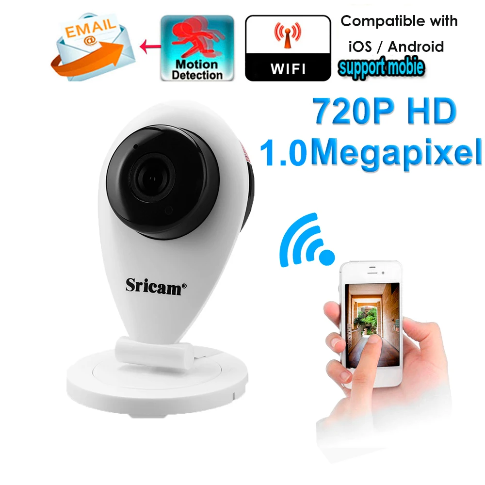 Sricam SP009 HD 720P Мини Беспроводная ip-камера Wifi P2P радионяня сетевая CCTV камера безопасности без IR-Cut