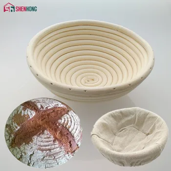 

SHENHONG 4 Size Rattan Basket Dough Banneton Brotform Bread Proofing Proving Fermentation Country Baskets