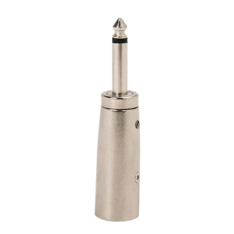 

XLR Male Jack to 1/4" 6.35mm Male Plug Stereo Microphone Adapter Silver